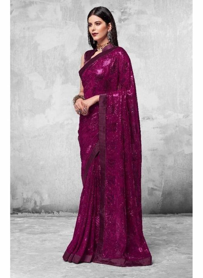 Anmol Innara Latest Designer Georgette Party Wear Heavy Worked Saree Collection 